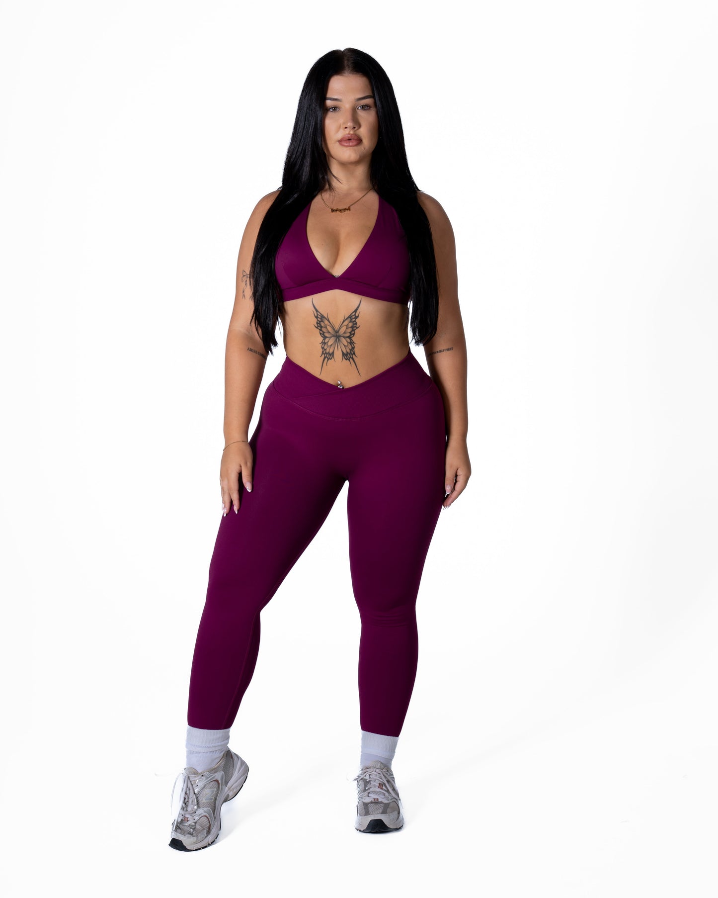 CORE V-WAIST LEGGING - BERRY