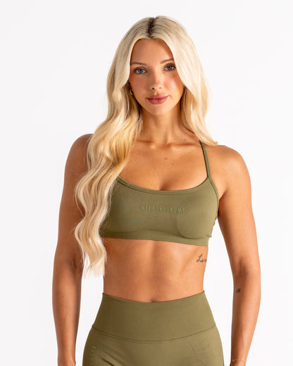 LJ CROP - DARK KHAKI GREEN