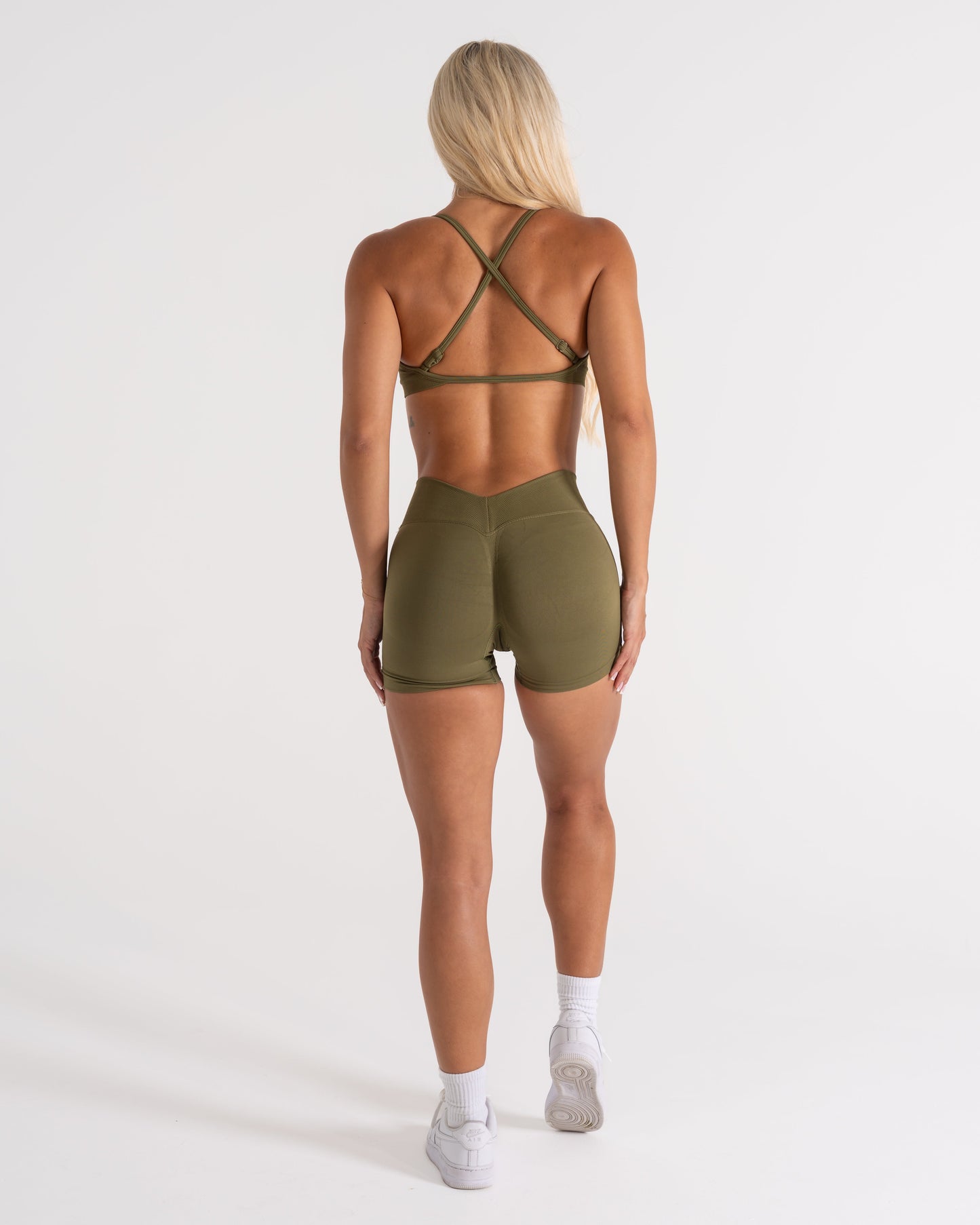 LJ CROP - DARK KHAKI GREEN